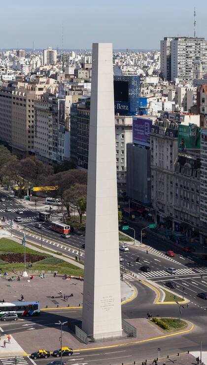 El Obelisco, intervenido por Leandro Erlich