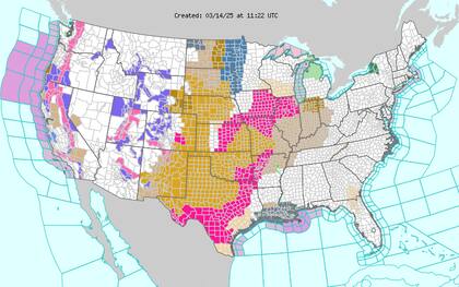 El oeste de Estados Unidos espera la llegada de más nieve en las zonas montañosas, sobre todo durante el viernes y el sábado