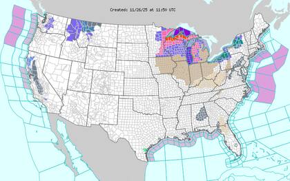 El oeste de Estados Unidos mantendrá temperaturas superiores a las habituales durante el feriado, con precipitaciones frecuentes en el noroeste del Pacífico