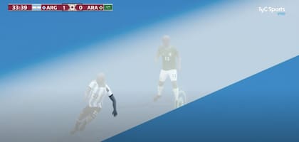 El offside que cobró el VAR a Argentina ante Arabia Saudita, durante el Mundial 2022