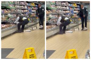 El oficial de animales y la Policía de Chicago tuvo que ingresar al establecimiento a sacar al coyote de la góndola