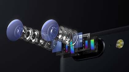 El OnePlus 5 usa dos cámaras: una normal y otra con dos aumentos, para permitir hacer un acercamiento óptico, sin pérdida de calidad, sobre un objeto fotografiado