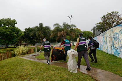 El operativo de la Policía de la Ciudad y efectivos del Gabinete porteño.