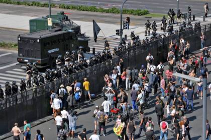 El operativo de seguridad en la zona del Obelisco