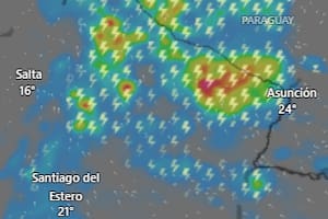 Emiten una alerta amarilla por tormentas y lluvias para este lunes