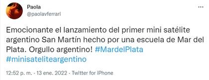 El orgullo argentino por el satélite General San Martín