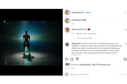 El osado comentario de Tini Stoessel a una foto de Rodrigo de Paul