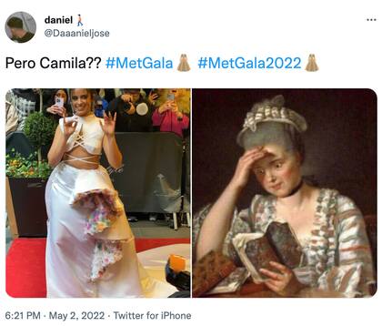 El outfit de Camila Cabello fue una creación del modista Prabal Gurung, pero a muchos usuarios no les gustó