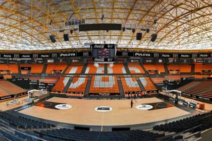El estadio de Valencia en donde se jugarán los partidos de la definición de la Liga ACB