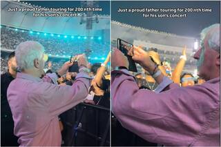 El papá de Chris Martin presenció el concierto de Coldplay en la India y revolucionó las redes