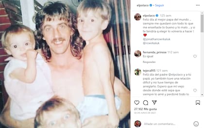 El padre de El Polaco falleció en 2021 (Foto: captura/Instagram@elpolaco)