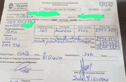 El pago de la tasa de un productor
