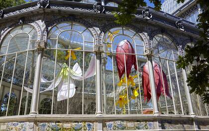 El Palacio de Cristal de Madrid convertido en un jardín.