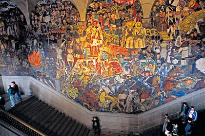 El Palacio de Gobierno de México, con los murales de Diego Rivera, quien murió un día como este de 1957