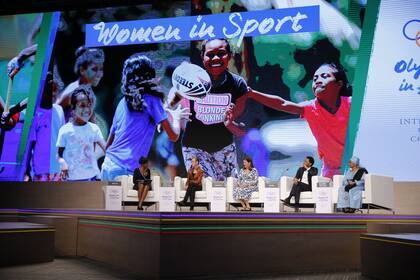 El panel “Mujer en el deporte”