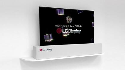 El panel que se enrolla de LG Display cuando está desplegado