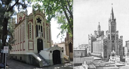 El panteón de la Congregación Salesiana es una réplica de la iglesia de San Carlos Borromeo y María Auxiliadora de Almagro. Ambos son obra de Vespignani.