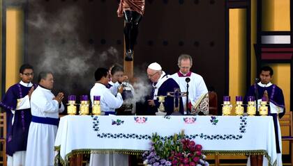 El Papa celebró una misa con representantes de comunidades indígenas