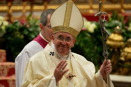 El Papa, durante la cebración de la misa