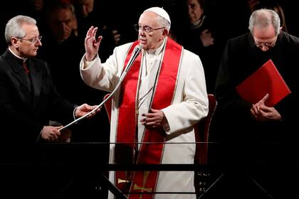 El Papa, en su discurso en el Coliseo