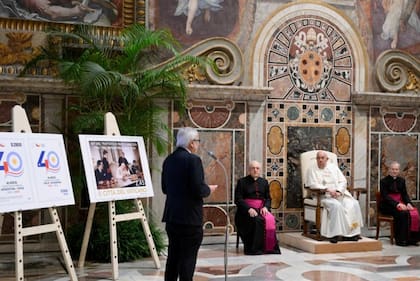 El Papa Francisco durante el acto en conmemoración del tratado de paz entre Argentina y Chile