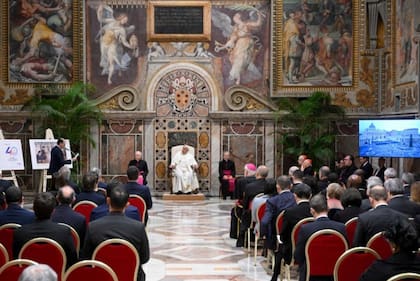 El Papa Francisco durante el acto en conmemoración del tratado de paz entre Argentina y Chile