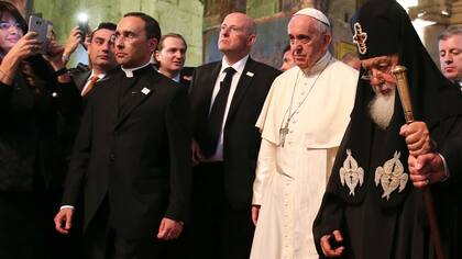 El papa Francisco en su visita a Georgia