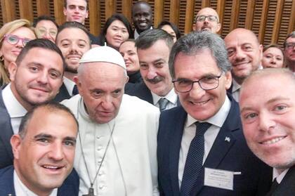 El Papa Francisco junto a Claudio Avruj, el secretario de Derechos Humanos y Pluralismo Cultural argentino