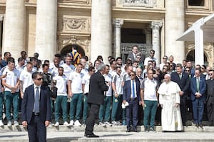 Emotivo encuentro entre el Papa y futbolistas del Chapecoense