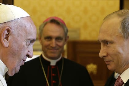 En una audiencia privada con Vladímir Putin en el Vaticano, el 10 de junio de 2015