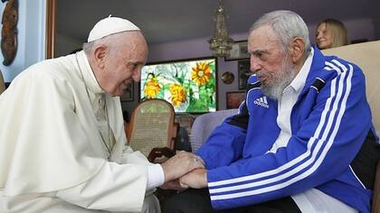 El papa Francisco y Fidel Castro, durante en el último encuentro, en septiembre de 2015