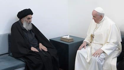 El papa se reunió en Irak con el ayatolá Ali al Sistani, el principal líder religioso chiíta del país
