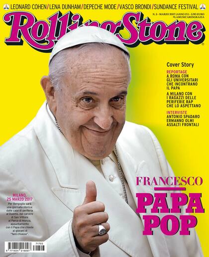El Papa tapa de la Rolling Stone en Italia