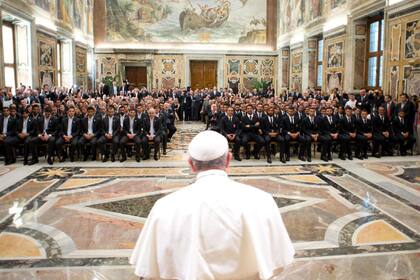El Papa y la delegación argentina con más dirigentes que futbolistas