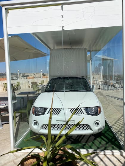 El papamóvil, en Belén