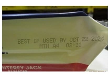El paquete de queso que fue retirado tenía fecha de caducidad del 22 de octubre de 2024