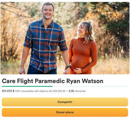 El paramédico Ryan Watson acababa de convertirse en padre