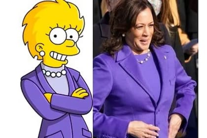 El parecido entre Kamala Harris y Lisa Simpson fue sorprendente