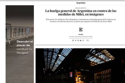 El paro general de Argentina en los medios del mundo