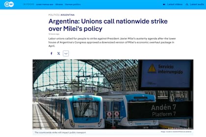 El paro general de Argentina en los medios del mundo