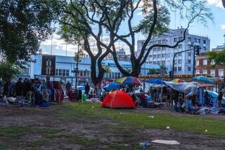 Manteros desalojados