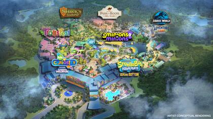 El parque incluirá tierras temáticas basadas en personajes icónicos