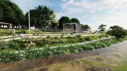 El parque lineal junto al río Reconquista en nuevo bella vista tendrá 12.000 metros cuadrados