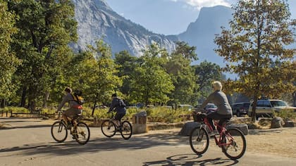 El Parque Nacional de Yosemite se encuentra en California, en Estados Unidos, y cuenta con actividades como paseos en bicicleta (Web/NPS)