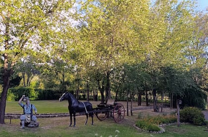 El parque ofrece agradables paseos en otoño y la piscina en verano.
