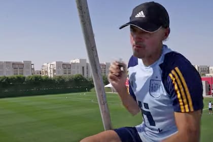 El particular entrenamiento del DT español, Luis Enrique