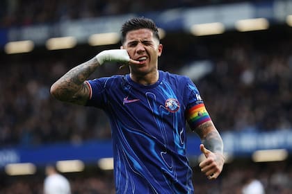 El particular festejo de Enzo Fernández