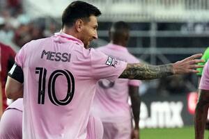 El extraño gesto de Messi en el festejo de uno de sus goles de Inter Miami