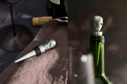 El particular tapón no solo mantiene el vino fresco, sino que también le agrega un toque inquietante y divertido. (Foto: Anthropologie)