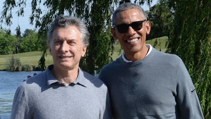 El partido de golf duró dos horas, Macri y Obama hicieron pareja y ganaron
